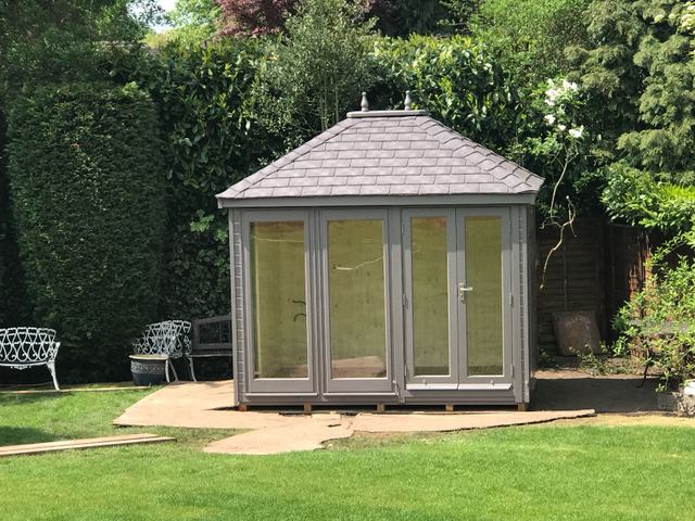 Dukesbury Garden Room with EcoTiles. Available from Taunton Sheds